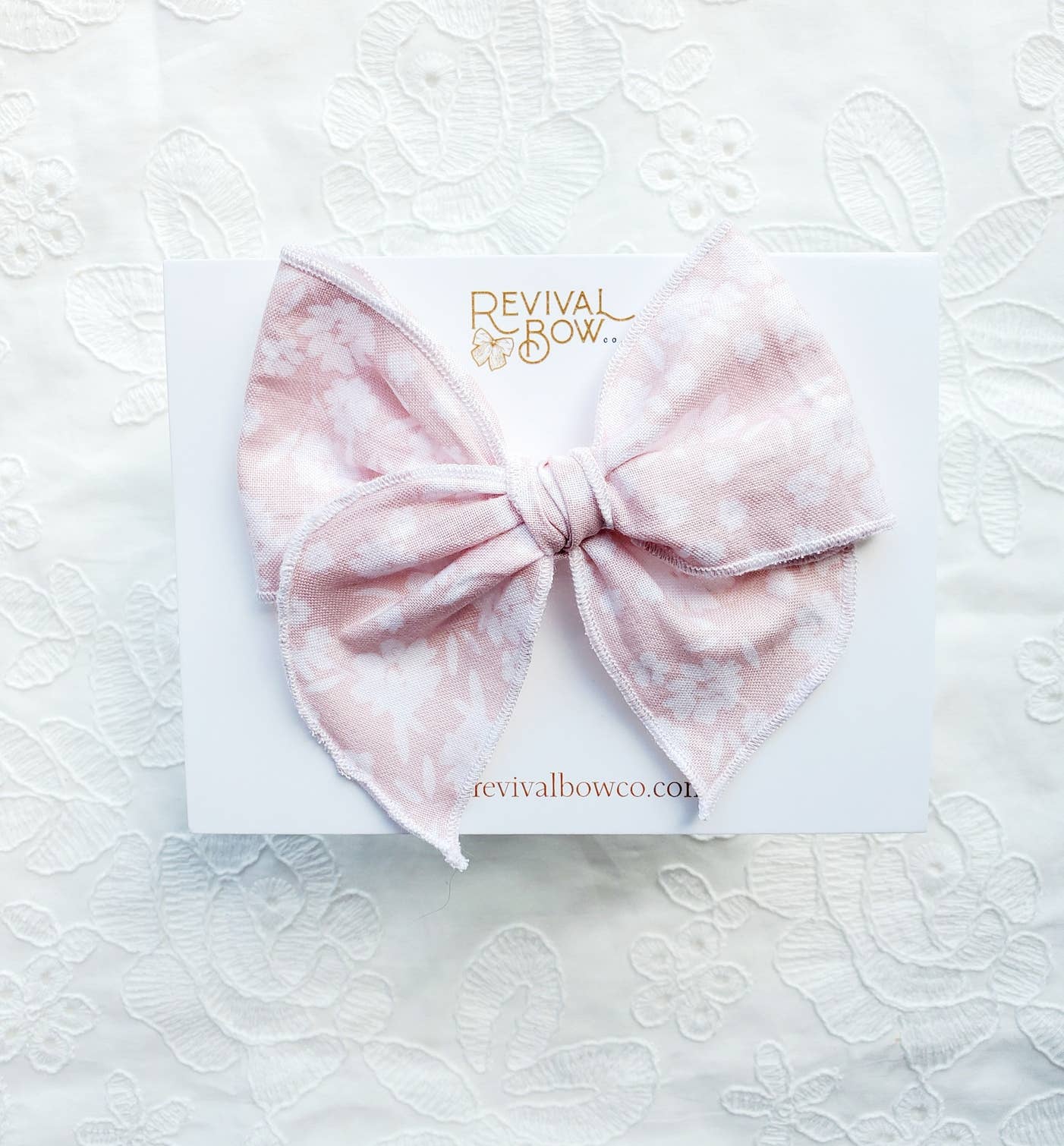 Fable Bow on Clip • Spring Pink Floral