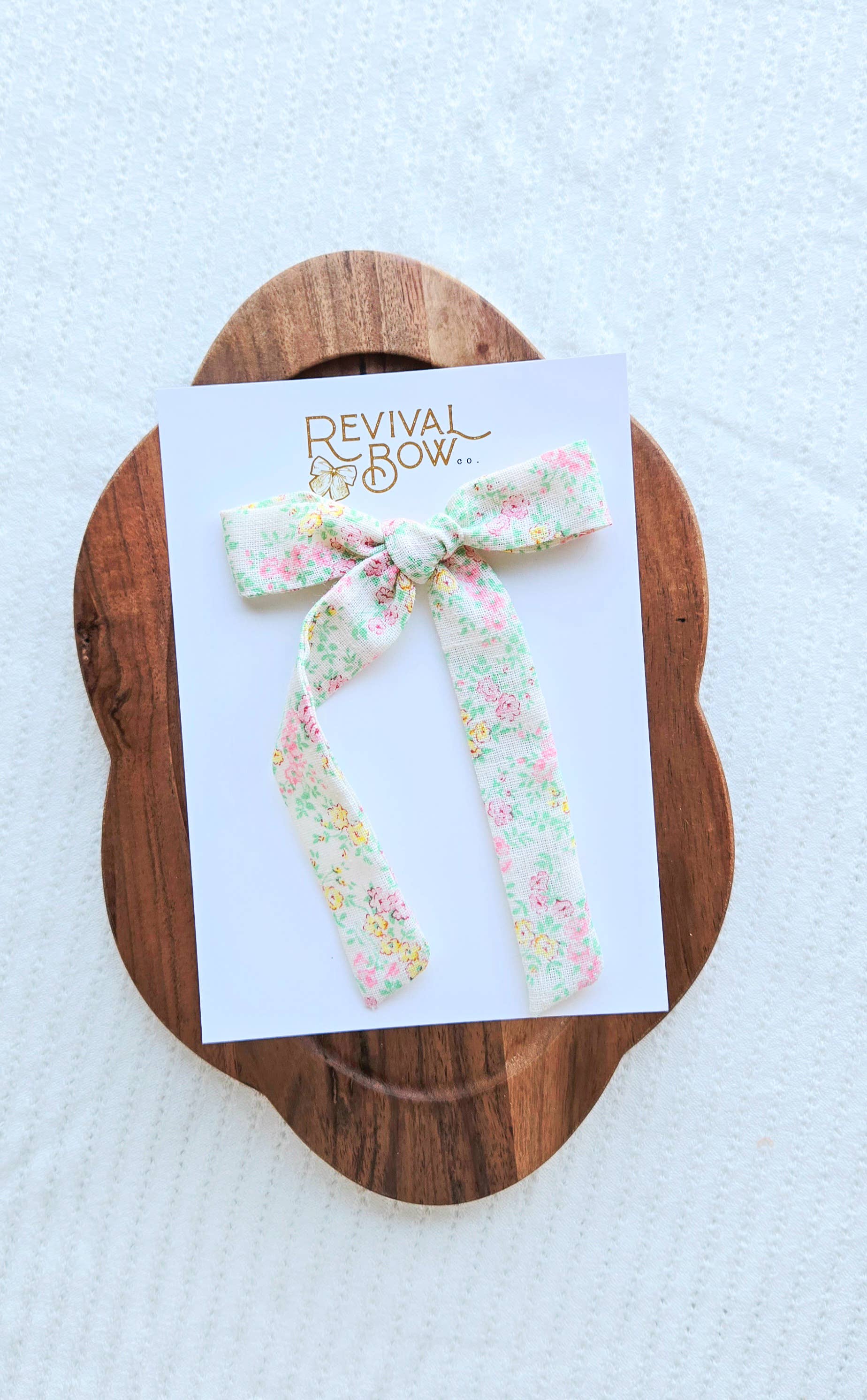 Long Tail Ribbon Bow on Clip • Ginny Floral