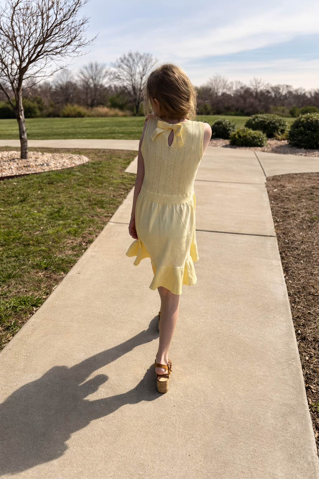 Organic Flounce Hem Sweater Dress